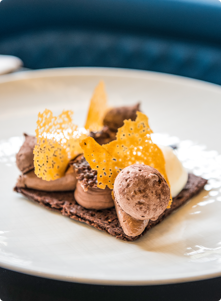 Tempting gourmet dessert